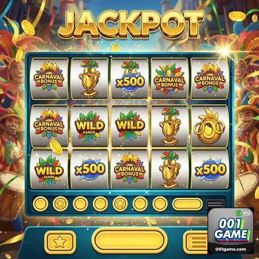 Tela de slot games com jackpots e giros grátis em destaque